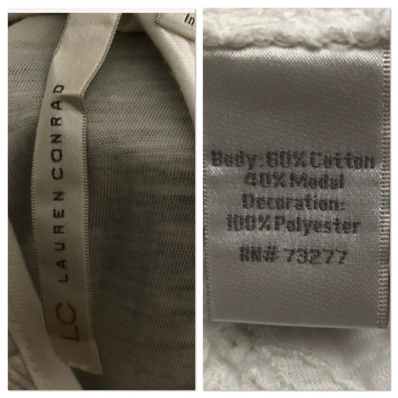 Lauren Conrad white eyelet bottom detail tank top - Picture 8 of 8